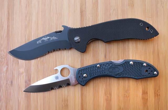 Emerson Mini-Commander and Spyderco Delica4