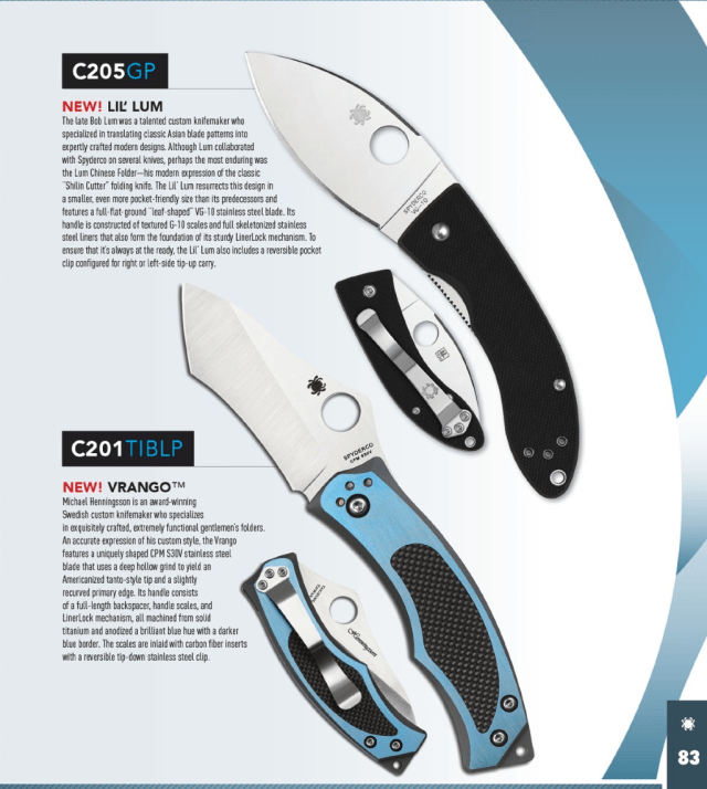 Spyderco Lil' Lum and Vrango