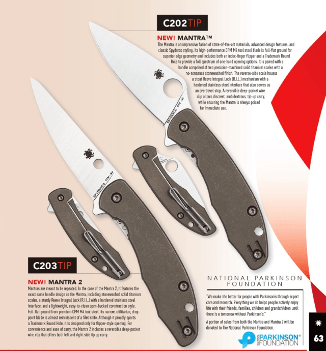 Spyderco Mantra and Mantra 2